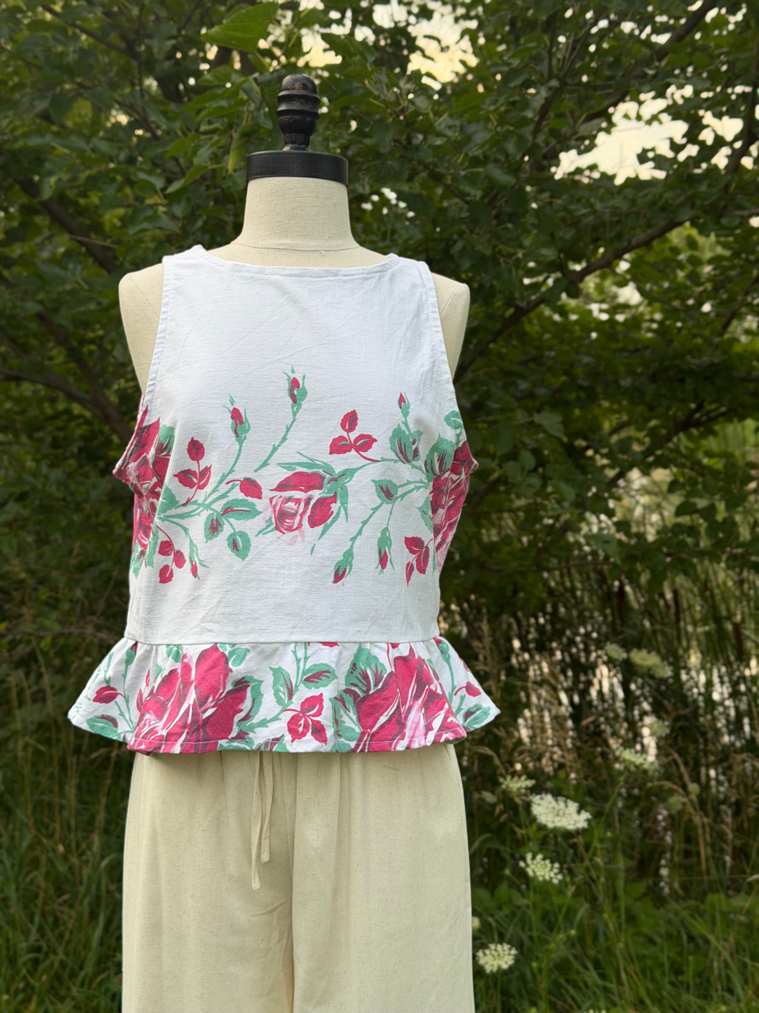 Rose Bud Tablecloth Tank