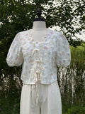 Caroline Floral Tie Top
