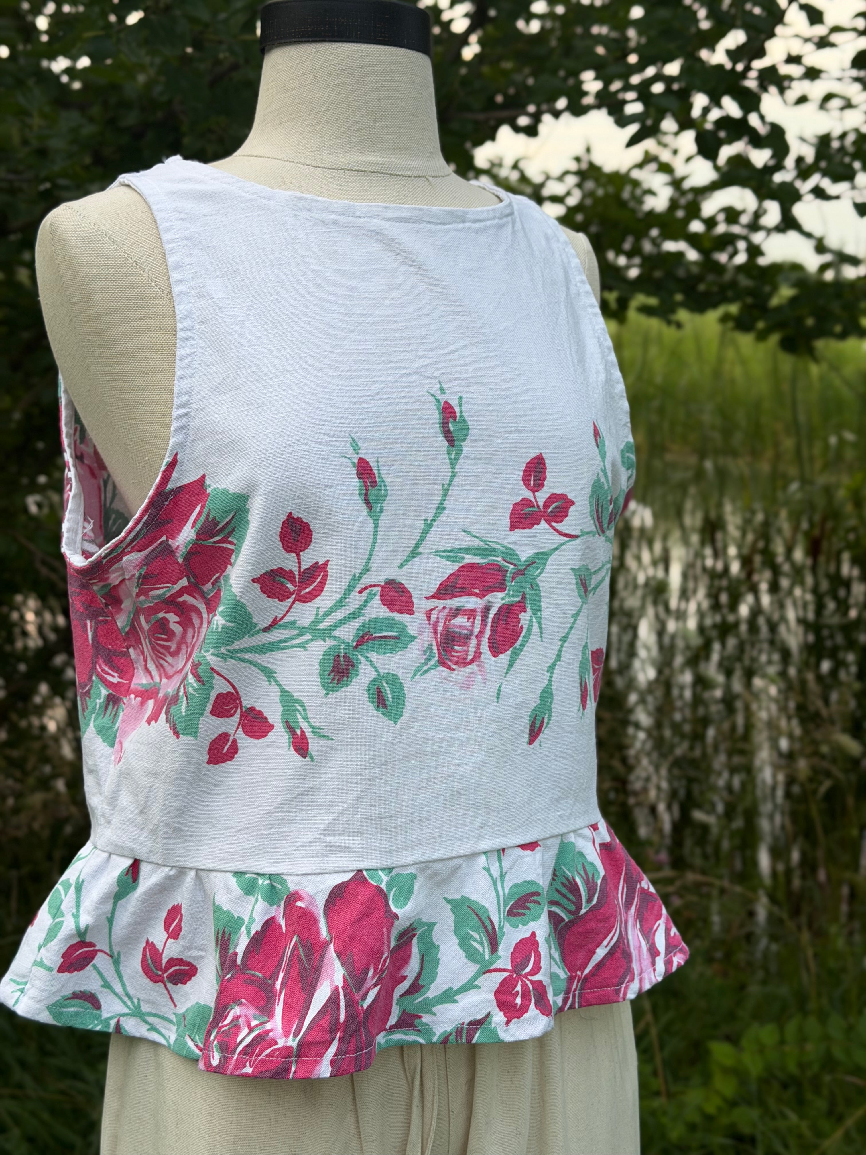 Rose Bud Tablecloth Tank