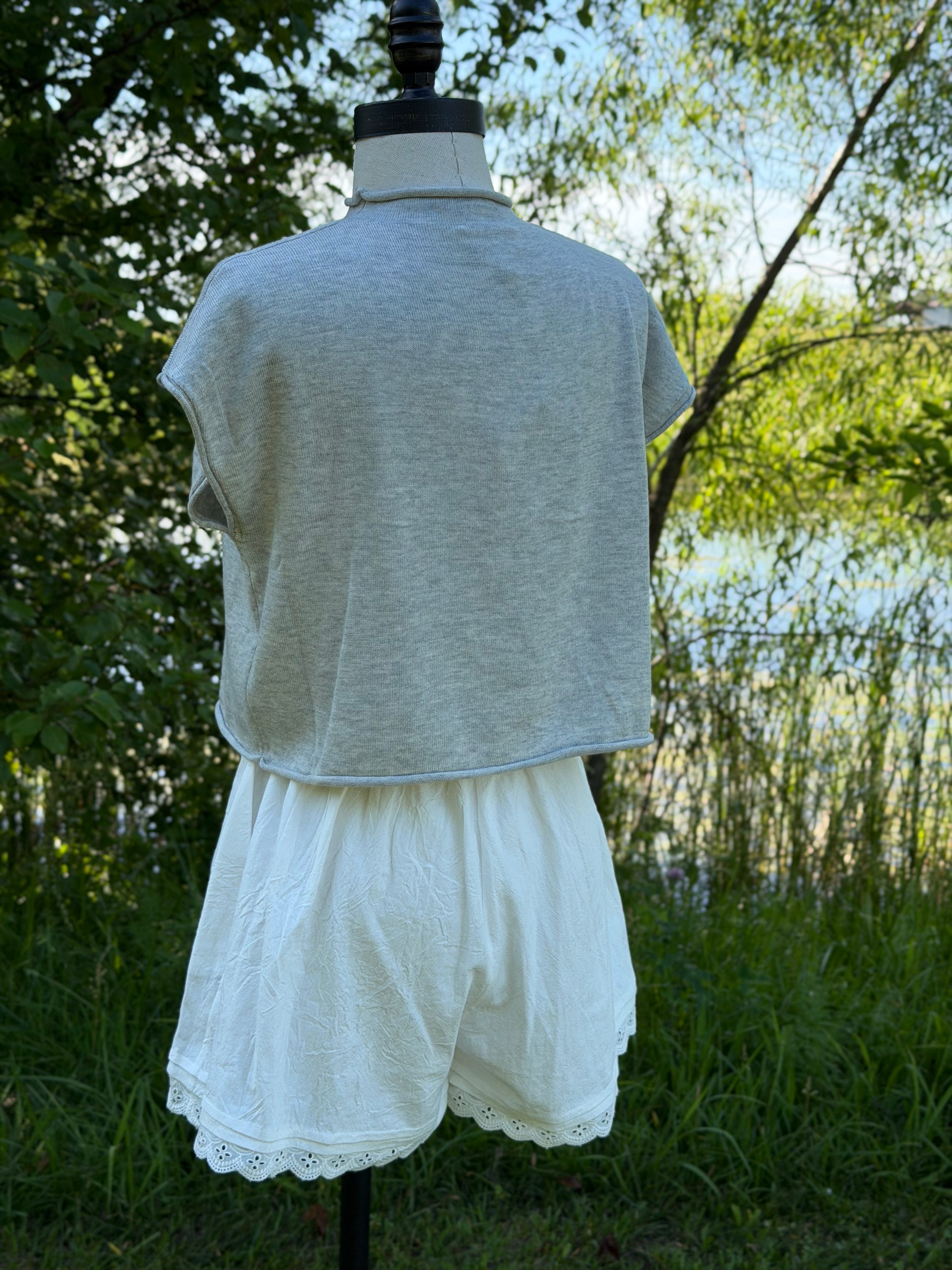 Americana Crop Sweater Top